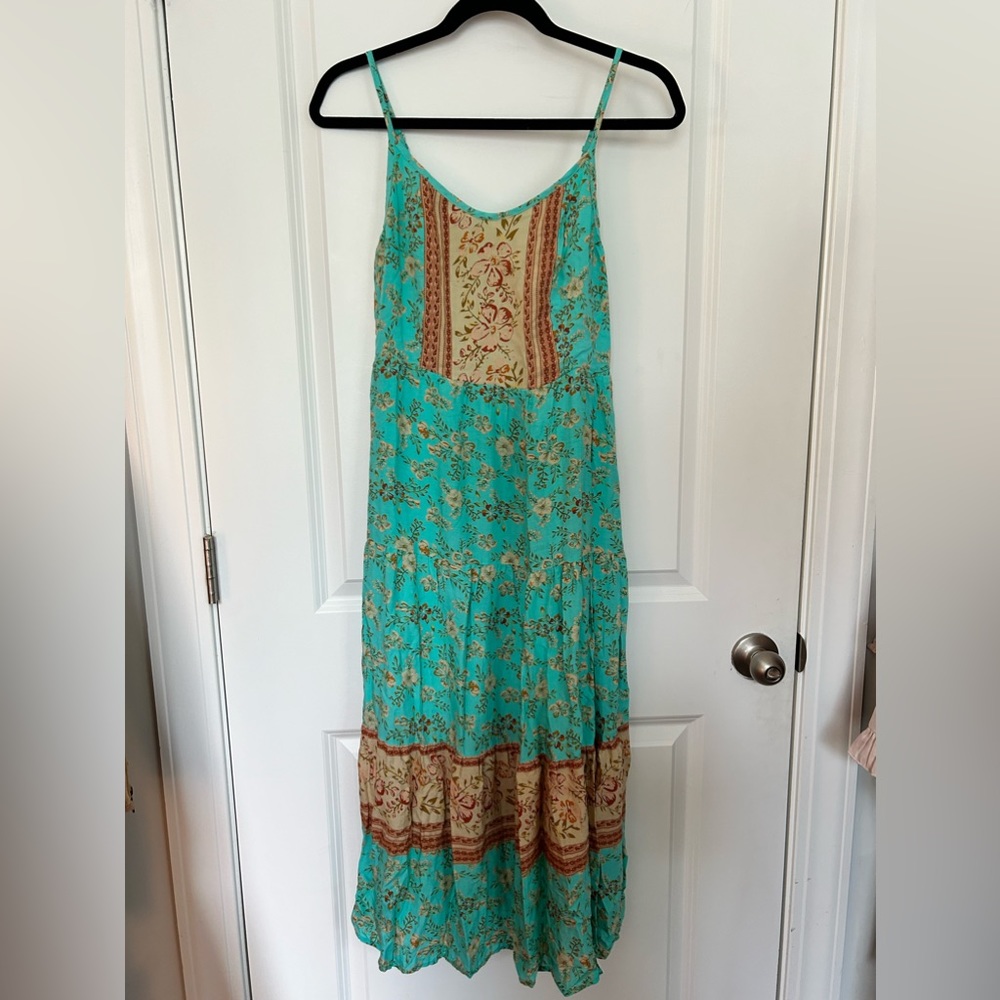 Agashion Floral Sleeveless Maxi Dress